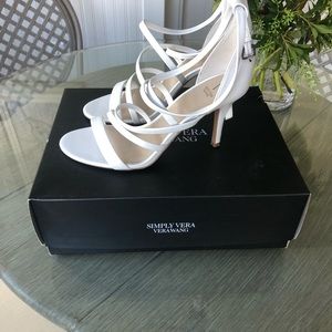 Simply Vera Wang White Strap Heels